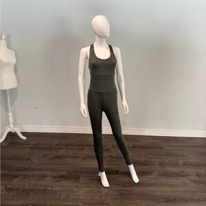 Athletic Jumpsuit SZ L - Olive Green